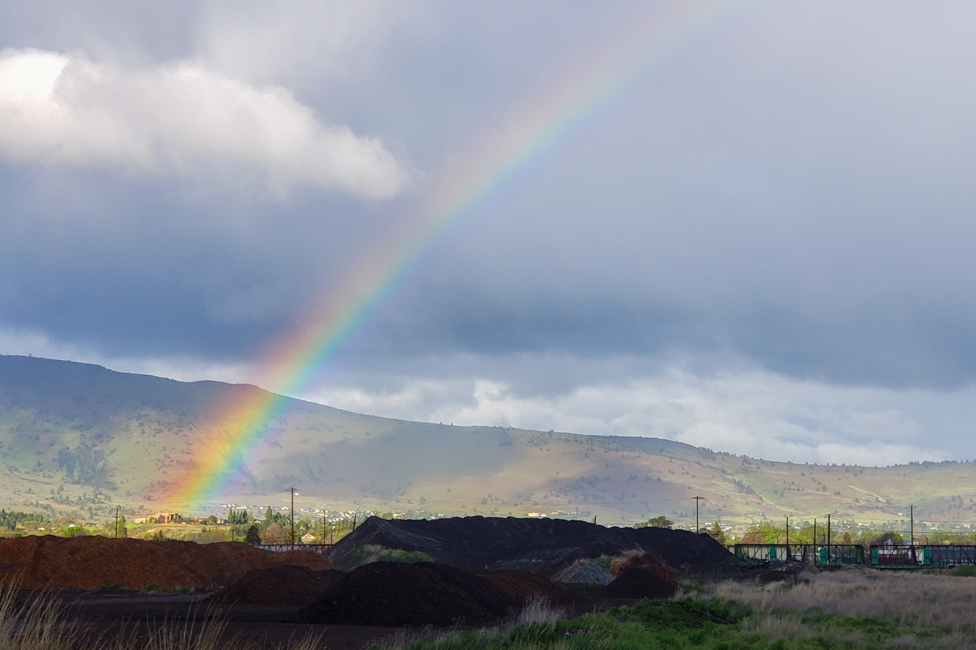 A photo of a rainbow