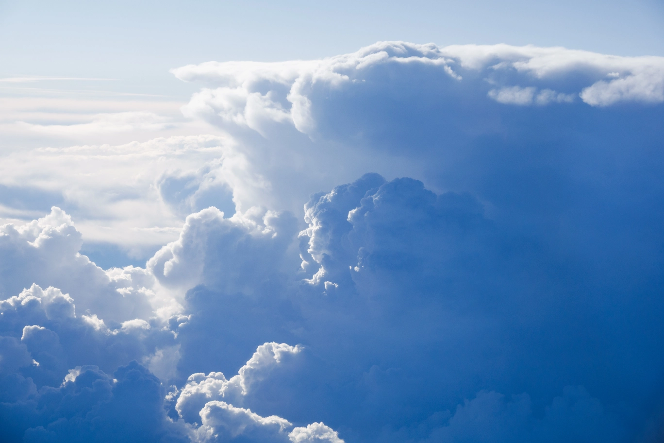 A photo of an arial view of clouds