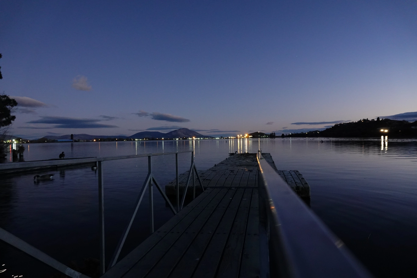 A photo of a pier during dusk