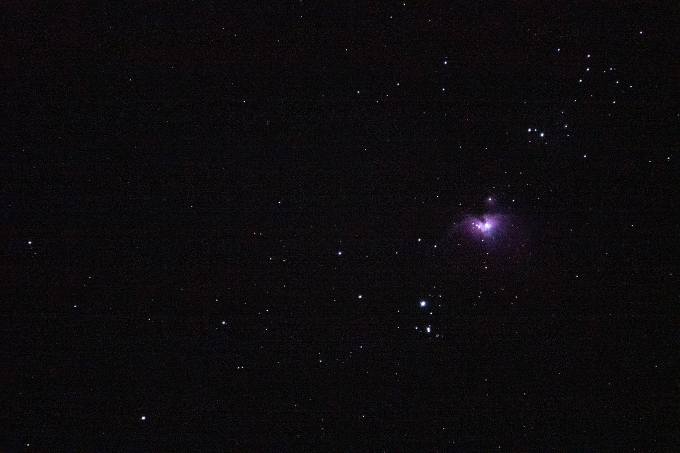 A photo of the orion nebula