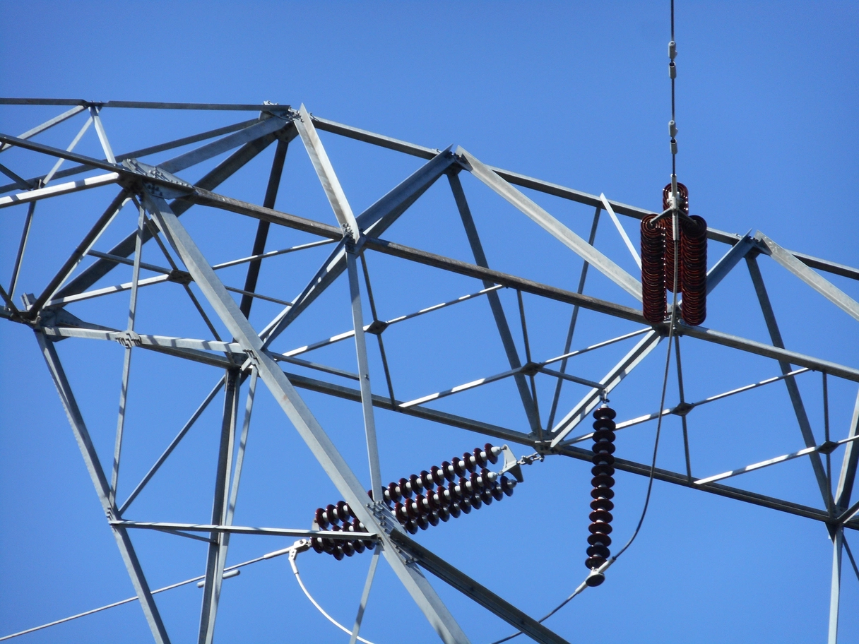 A photo of electrical grid infastructure