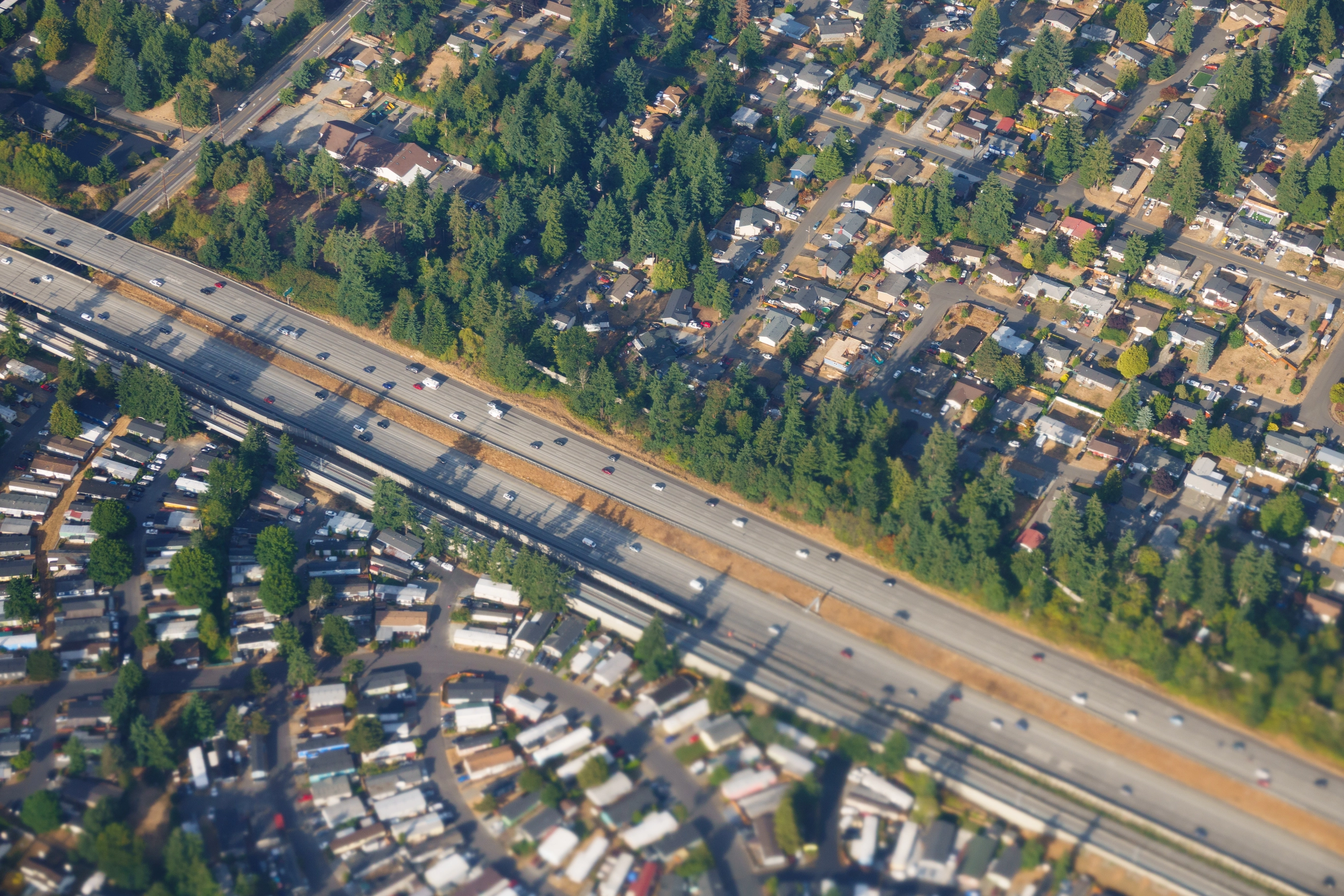 A photo of an arial view of a city
